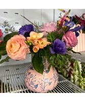 Painted Posies Vase Arrangement 