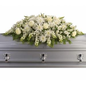 Paloma Blanca casket arrangement