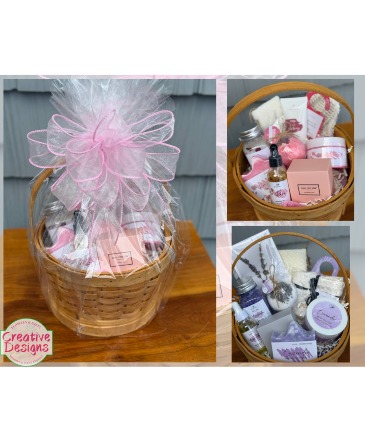 Pamper Me Basket in Mount Airy, NC | CREATIVE DESIGNS FLOWERS & GIFTS Pamper Me Basket in Mount Airy, NC | CREATIVE DESIGNS FLOWERS & GIFTS