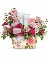Pamper Me Basket Bouquet Item available local delivery only