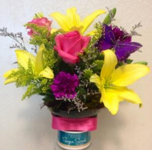 PANDORA'S POTIONS BOUQUET Lucious body scrub with a floral topper in Moore, OK | A New Beginning Florist PANDORA'S POTIONS BOUQUET Lucious body scrub with a floral topper in Moore, OK | A New Beginning Florist