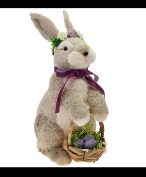 Papa Bunny with floral crown Home decor