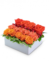 Papaya Pave Flower Arrangement