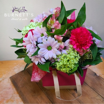 Paper Bag Posy Arrangement