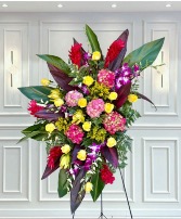 Paradise Serenity Sentiments Standing Spray Sympathy Arrangement