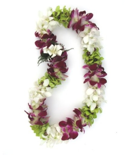 Paradise Triple Orchid Lei (Multi-Color) 