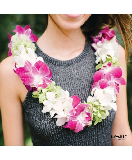 Paradise Triple Orchide Lei (Multi-color) 