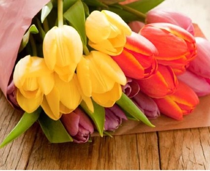 Tulip Mania Sale  Spring tulip and  Iris bouquets