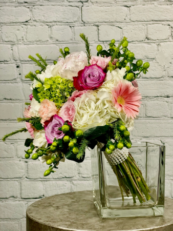 Passion and Pearls Wedding Bouquet