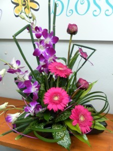 Passion Flowers Dish Arrangement