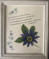 Passion Flower Pressed Framed Art