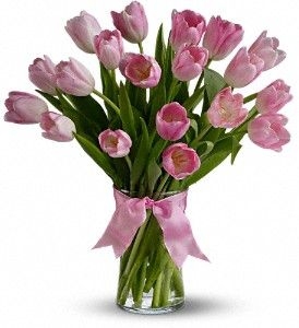Passion Pink Tulips Vase Arrangement