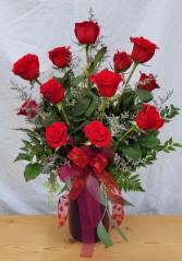 Passion Roses Vase Arrangement