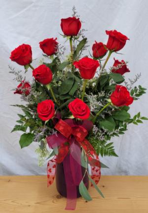 Passion Roses Vase Arrangement
