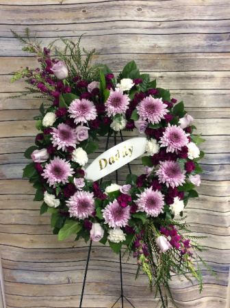 Passionate Goodbye Wreath With Banner of Your Choice