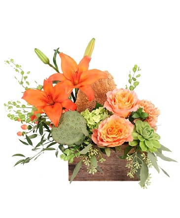 Passionate Lilies & Roses Flower Arrangement in Scottsboro, AL | Woods Cove Flowers & Gifts