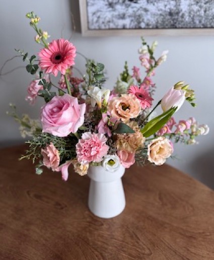 Passionate Pink Compote Arrangement