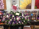 Passionate Purple Casket spray
