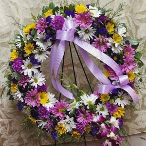 Passionate Purple Sympathy Wreath