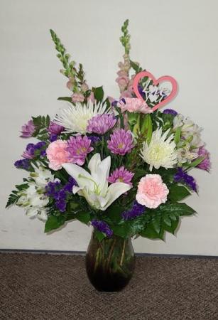Passionately In Love   FHF-L81 Fresh Vase Arrangement (local delivery only)