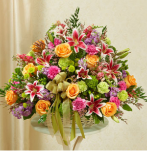 Pastel Basket Sympathy Arrangement in Croton On Hudson, NY | Cooke's Little Shoppe Of Flowers Pastel Basket Sympathy Arrangement in Croton On Hudson, NY | Cooke's Little Shoppe Of Flowers