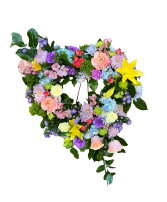 Pastel Beauty Tribute  Heart Spray