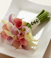 Pastel Calla Lily Bridal Bouquet Wedding Flowers