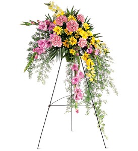 Pastel Crescent Spray in Presque Isle, ME | COOK FLORIST, INC. Pastel Crescent Spray in Presque Isle, ME | COOK FLORIST, INC.