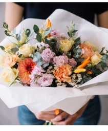 Pastel Dreams Bouquet Wrapped