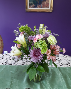 Pastel elegance vase arrangement