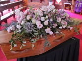 Pastel Farewell Casket Flowers