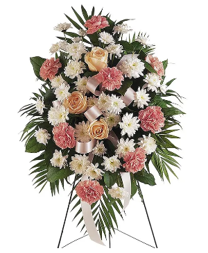 Pastel Floral Sympathy Standing Spray 