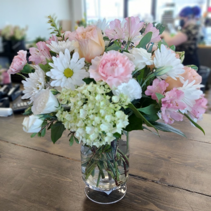 Pastel Garden Florals Vased Arrangement