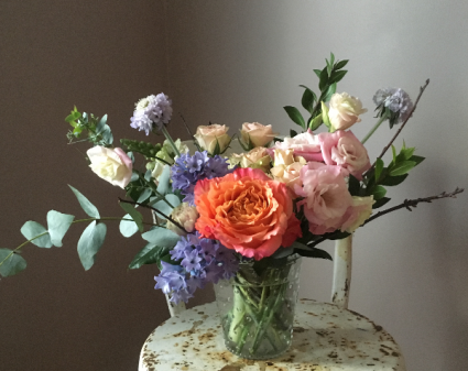 Pastel Hobnail Vase