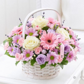 Pastel Lover Basket of Flowers