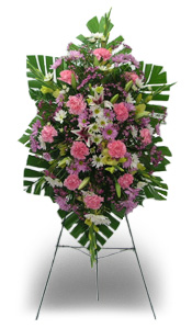 Pastel Mixed Flower Easel 