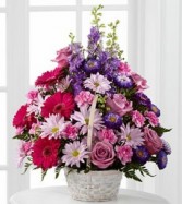 Pastel Peace Basket Sympathy Arrangement