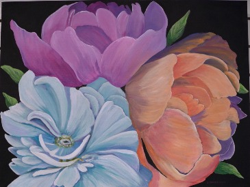 Pastel Peonies Acrylic on Canvas in South Milwaukee, WI | PARKWAY FLORAL INC.