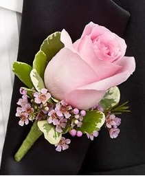 Pastel Pink Prom Boutonniere