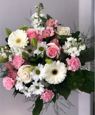 Pastel Pinks Hand-Tied Bouquet in Aurora, ON | Petal Me Sugar Florist