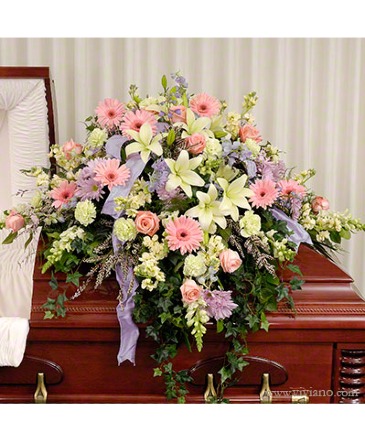 Pastels to Remember Casket Spray  casket spray  in Glen Burnie, MD | FORGET ME NOT FLOWERS AND GIFTS