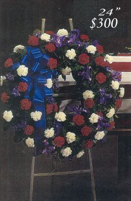 Patriot  Round Wreath Easel