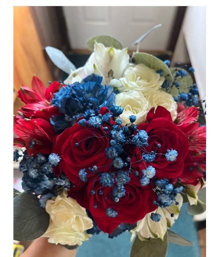 Patriotic bouquet wedding bouquet