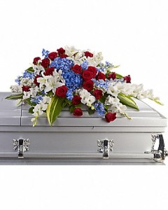 Patriotic Casket Cover Sympathy in Dover, NH | SWEET MEADOWS FLOWER SHOP Patriotic Casket Cover Sympathy in Dover, NH | SWEET MEADOWS FLOWER SHOP