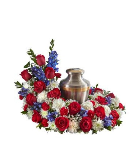 Patriotic Cremation Wreath 