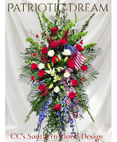 Patriotic Dream Red, White & Blue Standing Spray