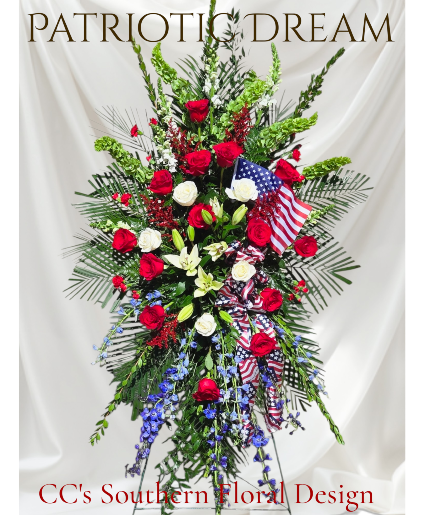 Patriotic Dream Red, White & Blue Standing Spray