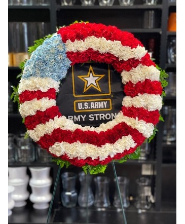 Patriotic Funeral Wreath Sympathy in Acworth, GA | Davis Flowers