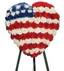 Patriotic Heart Standing Spray