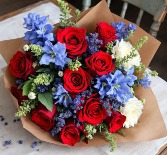 Patriotic Loose Wrapped Bouquet Loose Wrapped Flowers